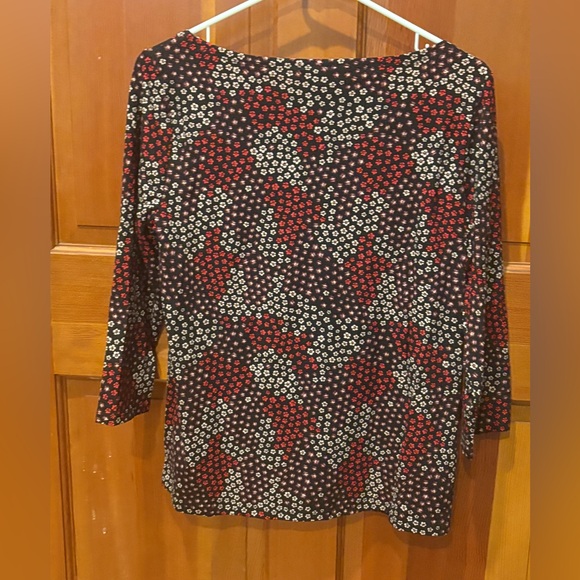 Ann Taylor Factory Floral 3/4 Sleeve Top - Picture 6 of 9
